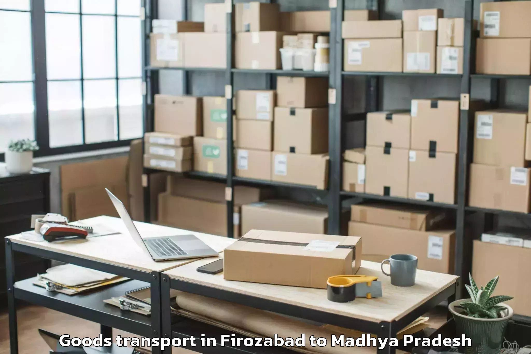 Reliable Firozabad to Ganj Basoda Goods Transport